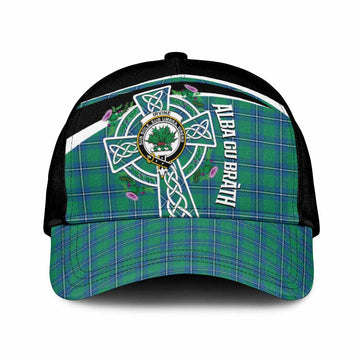 Irvine Tartan Crest Classic Cap Scottish Thistle Celtic Cross Alba Gu Brath