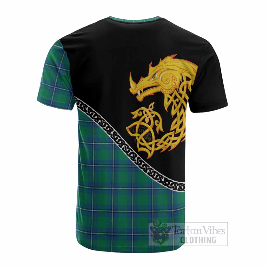 Irvine Tartan Crest Cotton T-shirt Legendary Dragon Knot Half Style