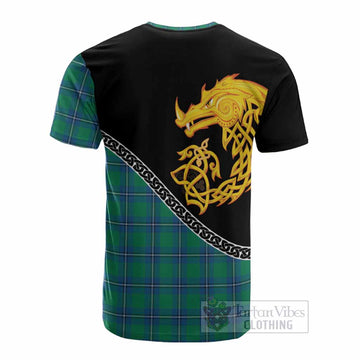 Irvine Tartan Crest Cotton T-shirt Legendary Dragon Knot Half Style