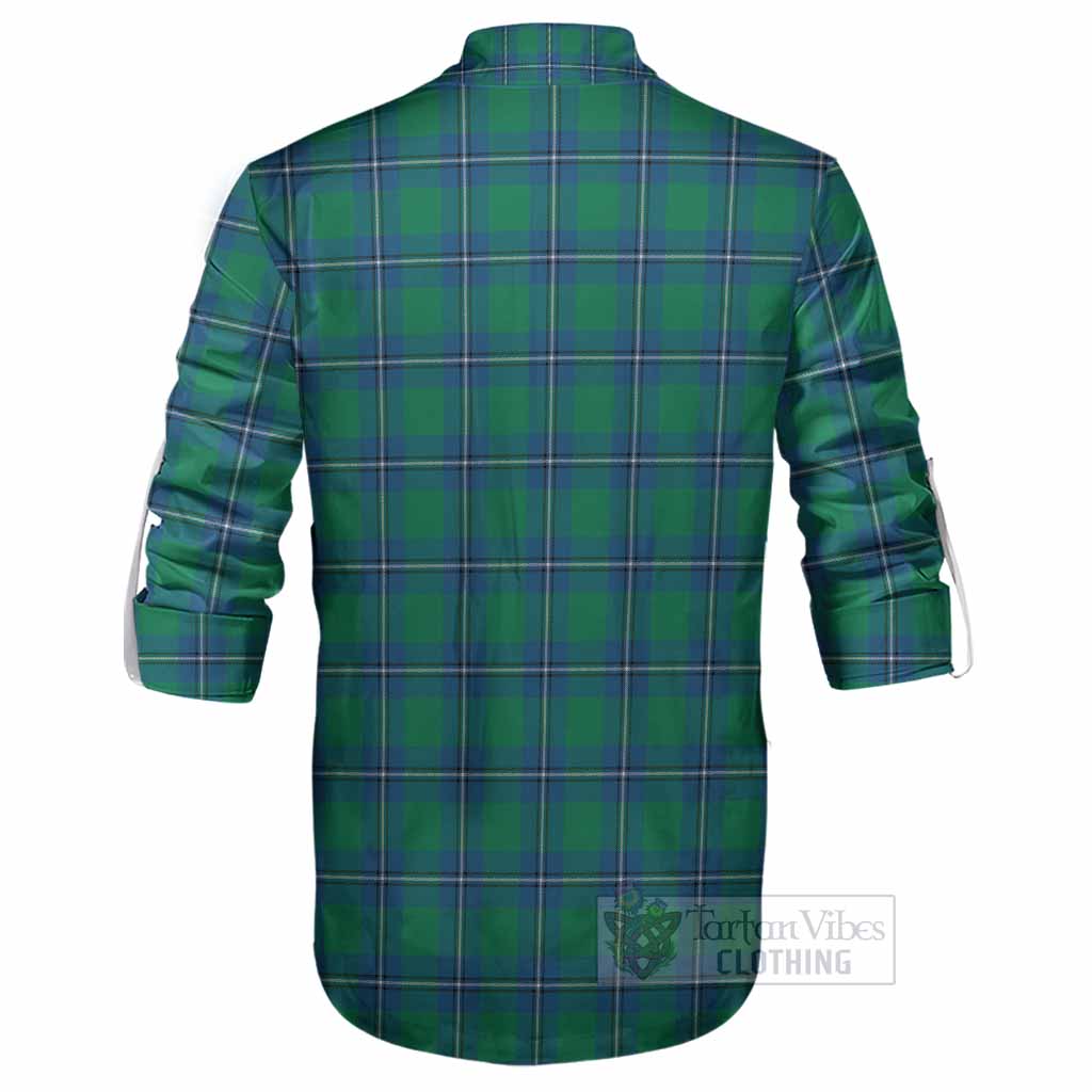 Irvine Tartan Crest Ghillie Shirt Ferocious Lion Style