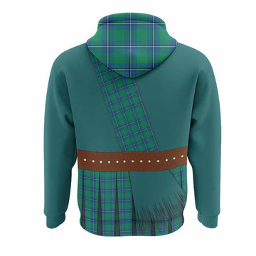 Irvine Tartan Crest Hoodie Kilt Costume Style