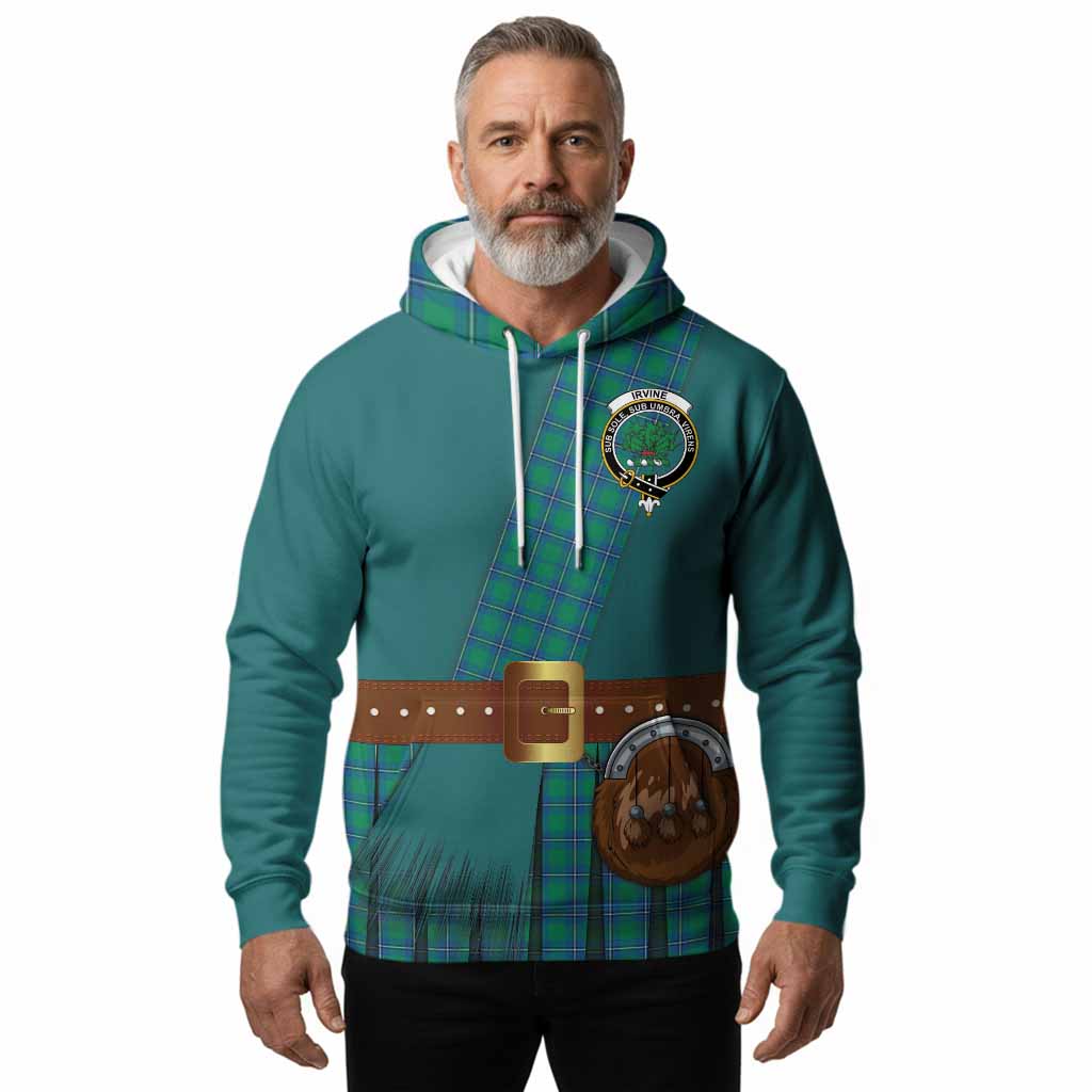 Irvine Tartan Crest Hoodie Kilt Costume Style