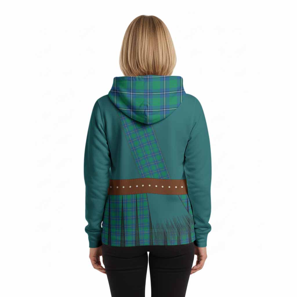 Irvine Tartan Crest Hoodie Kilt Costume Style