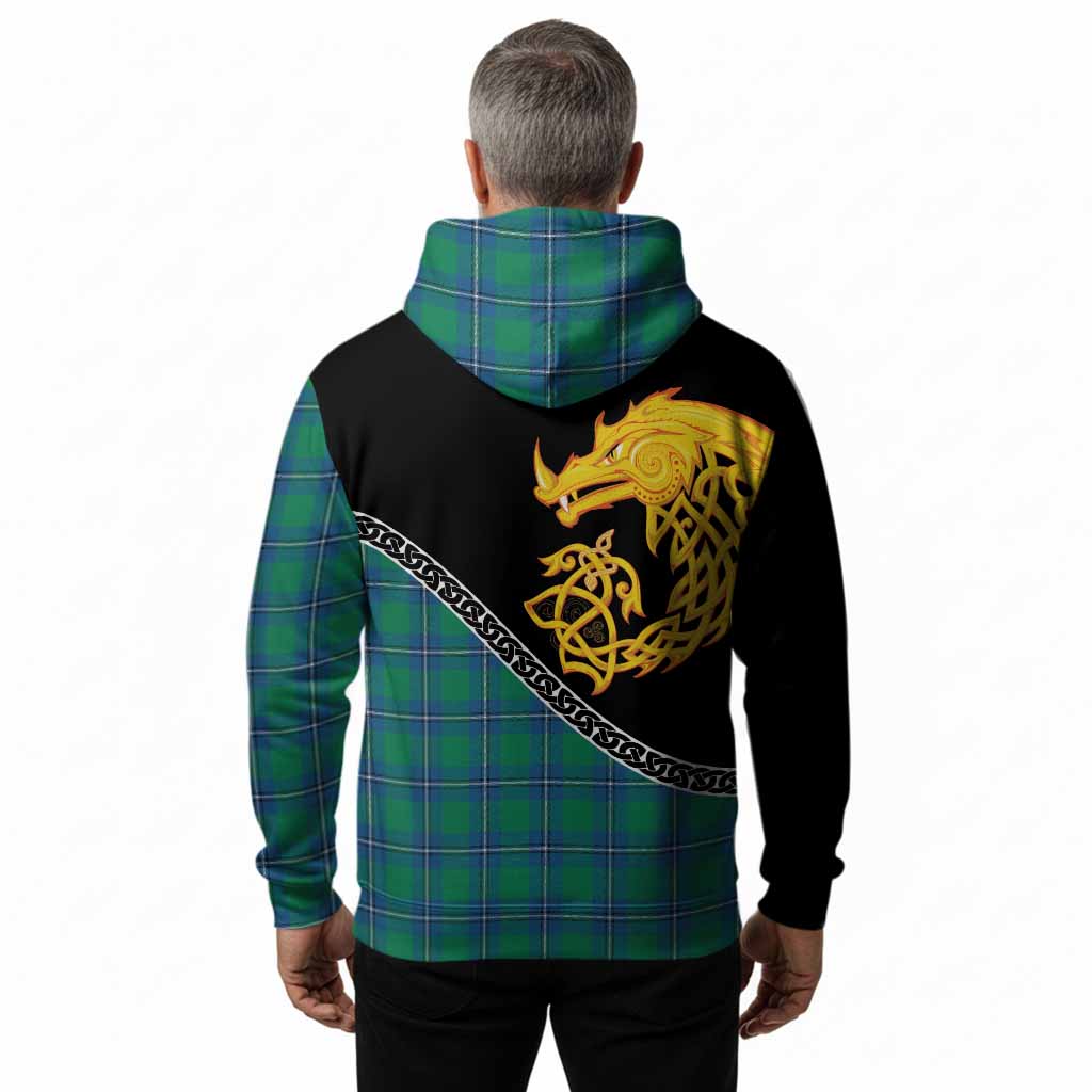 Irvine Tartan Crest Hoodie Legendary Dragon Knot Half Style