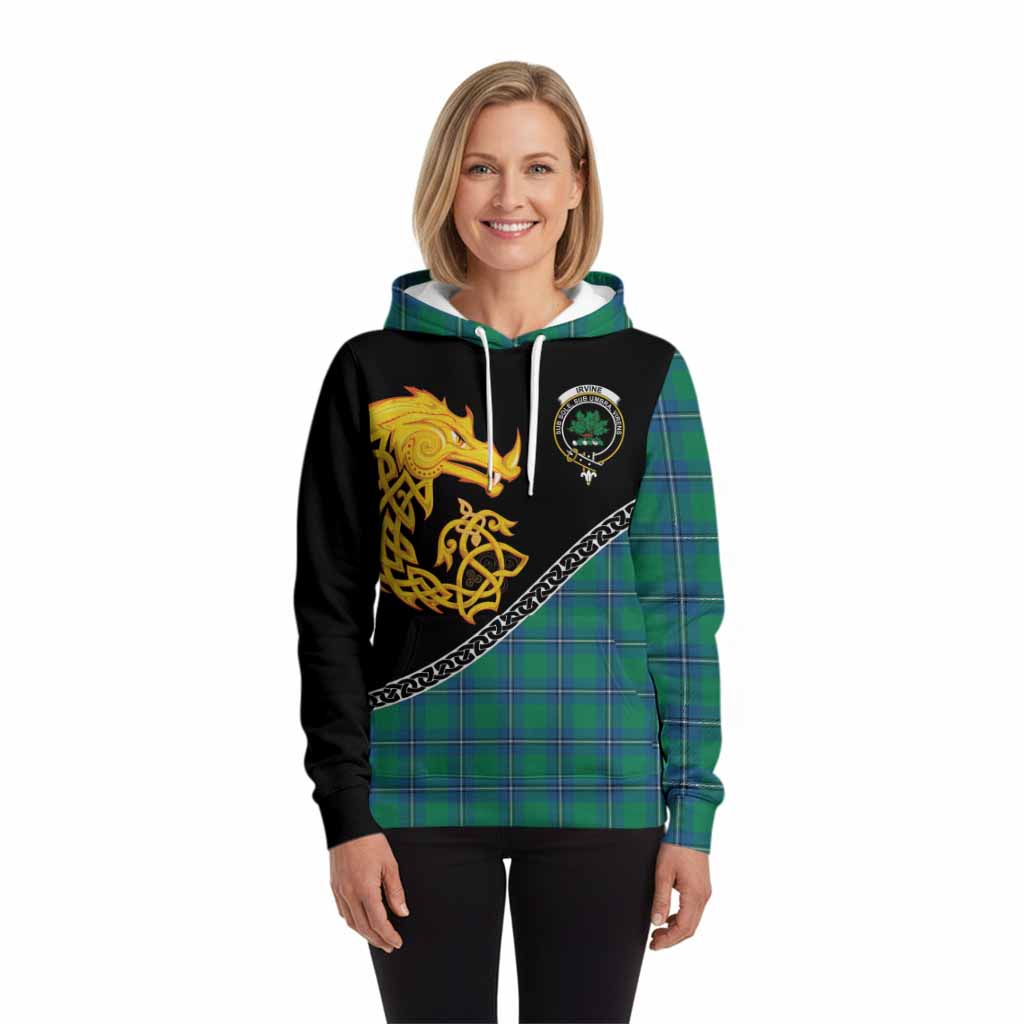 Irvine Tartan Crest Hoodie Legendary Dragon Knot Half Style