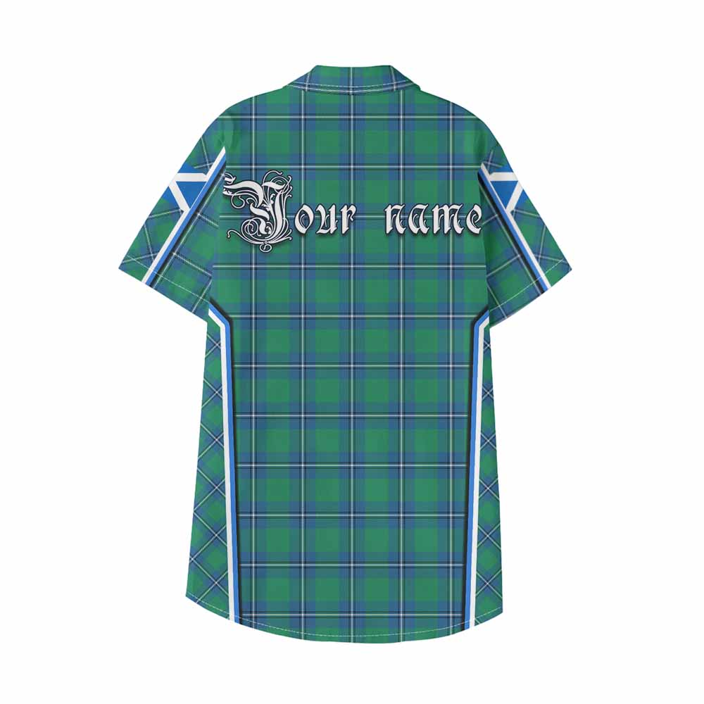 Irvine Tartan Crest Kid Hawaiian Shirt Scotland Coat of Arm Flag Style - Tartan Vibes Clothing