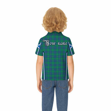 Irvine Tartan Crest Kid Polo Shirt Scotland Coat of Arm Flag Style - Tartan Vibes Clothing