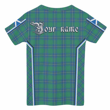 Irvine Tartan Crest Kid T-shirt Scotland Coat of Arm Flag Style - Tartan Vibes Clothing
