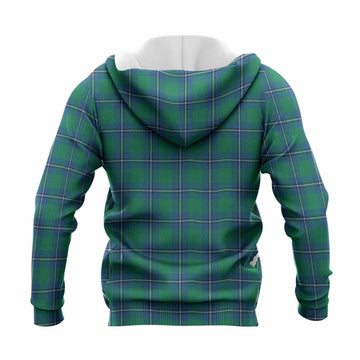 Irvine Tartan Crest Knitted Hoodie Ferocious Lion Style