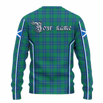Irvine Tartan Crest Knitted Sweater Scotland Coat of Arm Flag Style - Tartan Vibes Clothing