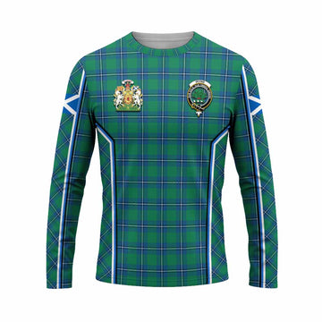 Irvine Tartan Crest Long Sleeve T-Shirt Scotland Coat of Arm Flag Style - Tartan Vibes Clothing