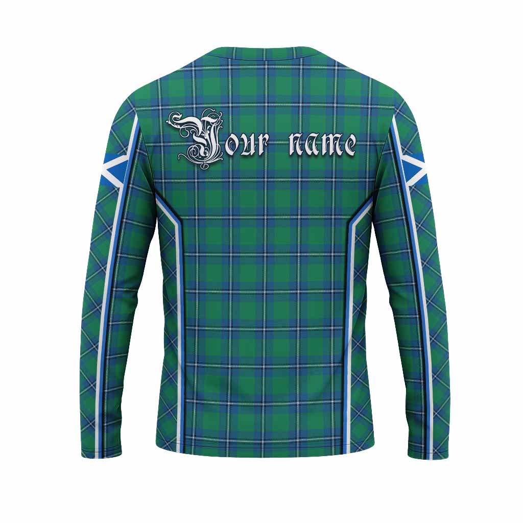 Irvine Tartan Crest Long Sleeve T-Shirt Scotland Coat of Arm Flag Style - Tartan Vibes Clothing