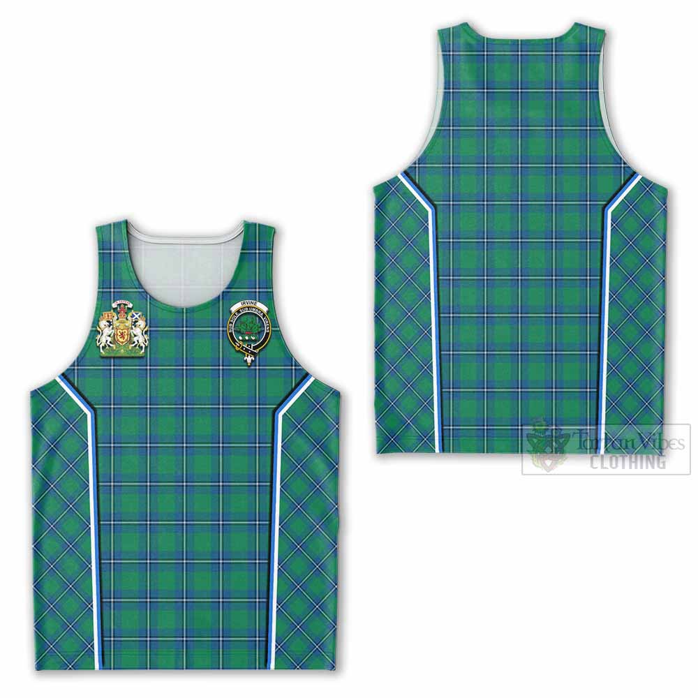 Irvine Tartan Crest Men Tank Top Scotland Coat of Arm Flag Style - Tartan Vibes Clothing