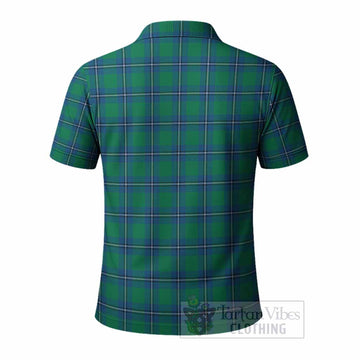 Irvine Tartan Crest Polo Shirt Ferocious Lion Style