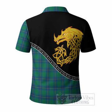 Irvine Tartan Crest Polo Shirt Legendary Dragon Knot Half Style