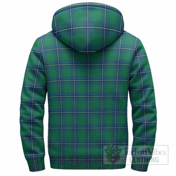 Irvine Tartan Crest Sherpa Hoodie Ferocious Lion Style