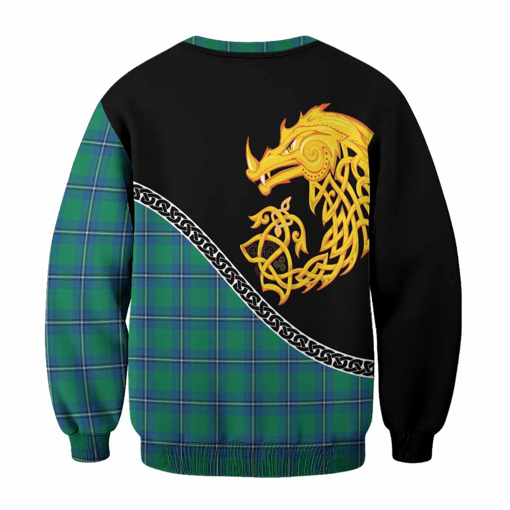 Irvine Tartan Crest Sweatshirt Legendary Dragon Knot Half Style