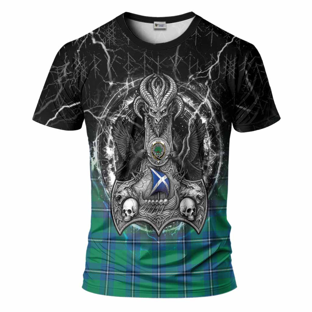 Irvine Tartan Crest T-Shirt Celtic Odin's Raven Legacy