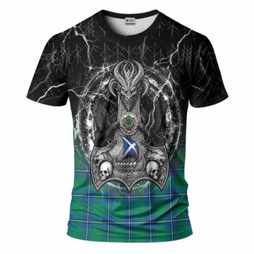 Irvine Tartan Crest T-Shirt Celtic Odin's Raven Legacy