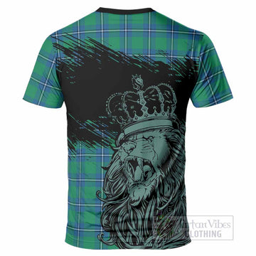 Irvine Tartan Crest T-Shirt Crowned Lion Heritage Style
