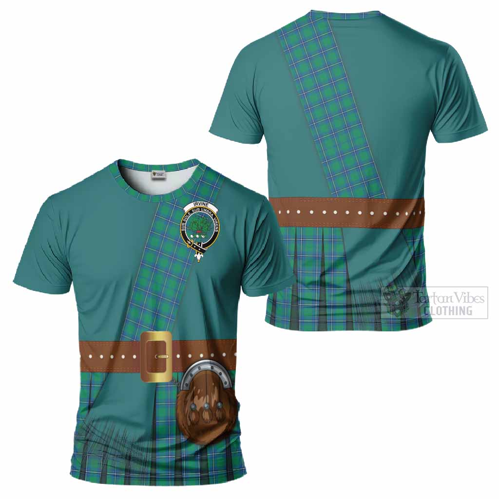 Irvine Tartan Crest T-Shirt Kilt Costume Style