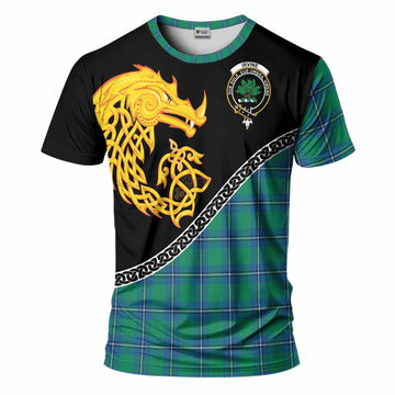 Irvine Tartan Crest T-Shirt Legendary Dragon Knot Half Style