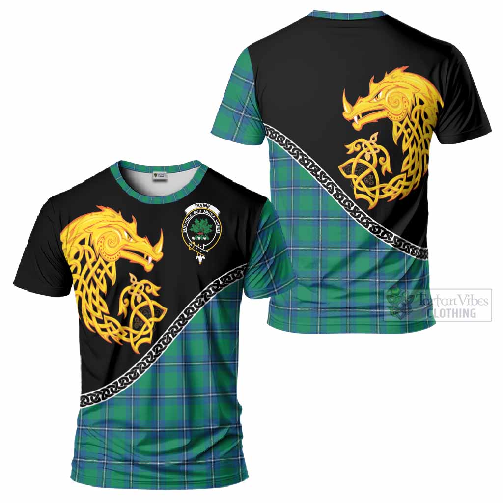 Irvine Tartan Crest T-Shirt Legendary Dragon Knot Half Style