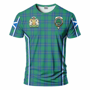 Irvine Tartan Crest T-shirt Scotland Coat of Arm Flag Style - Tartan Vibes Clothing