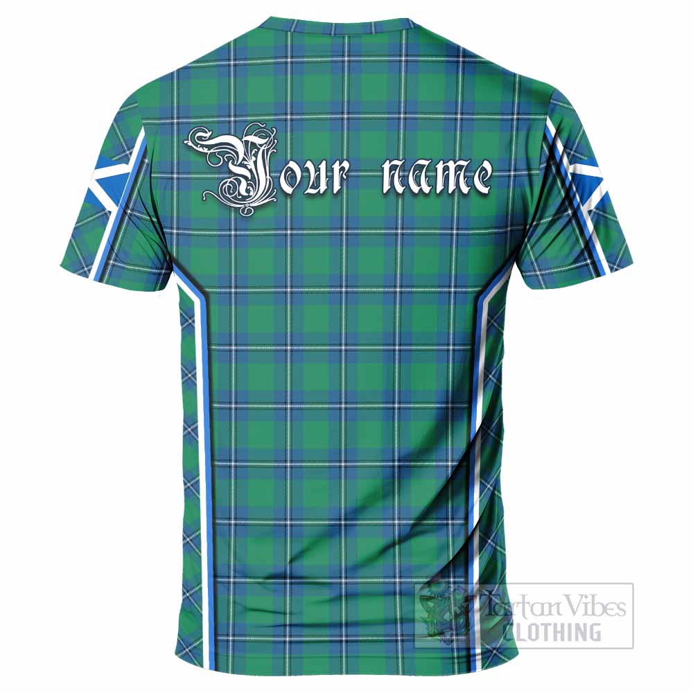 Irvine Tartan Crest T-shirt Scotland Coat of Arm Flag Style - Tartan Vibes Clothing