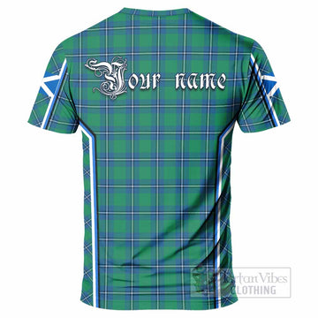 Irvine Tartan Crest T-shirt Scotland Coat of Arm Flag Style - Tartan Vibes Clothing