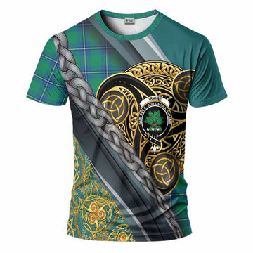 Irvine Tartan Crest T-Shirt Scottish Triskele Celtic