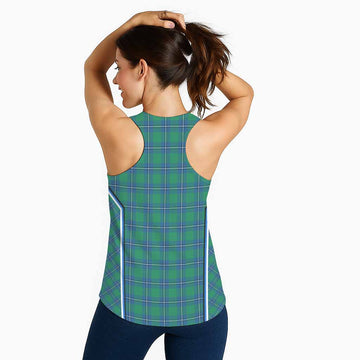 Irvine Tartan Crest Women Racerback Tanks Scotland Coat of Arm Flag Style - Tartan Vibes Clothing