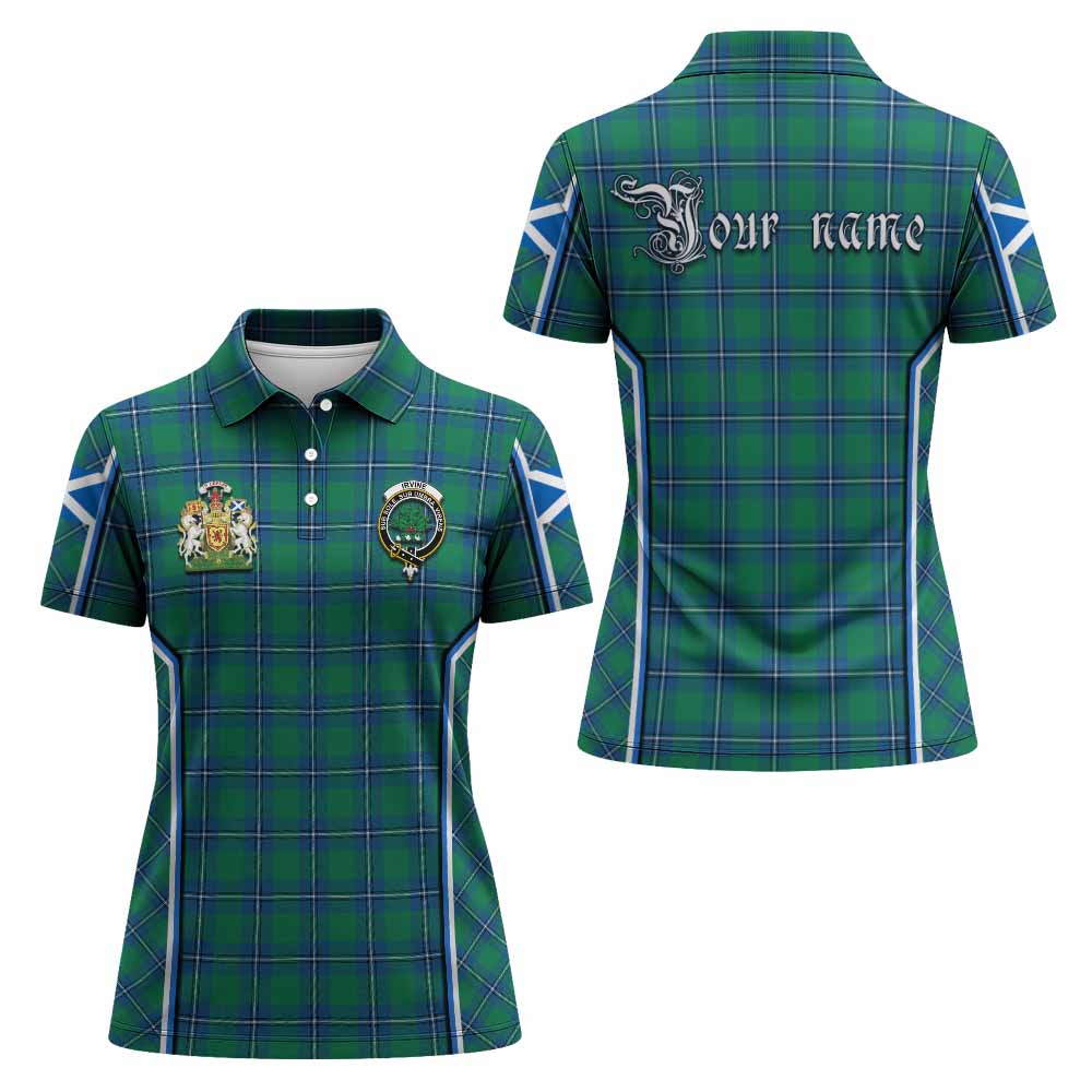 Irvine Tartan Crest Women's Polo Shirt Scotland Coat of Arm Flag Style - Tartan Vibes Clothing
