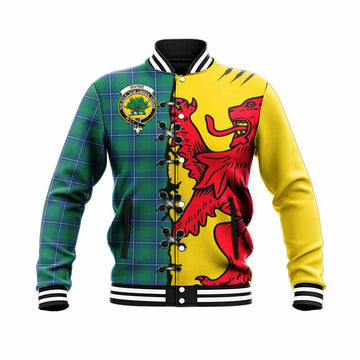 Irvine Tartan Family Crest Baseball Jacket Lion Rampant Honor
