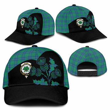 Irvine Tartan Family Crest Classic Cap Scotland Thistle Floral Flag Style