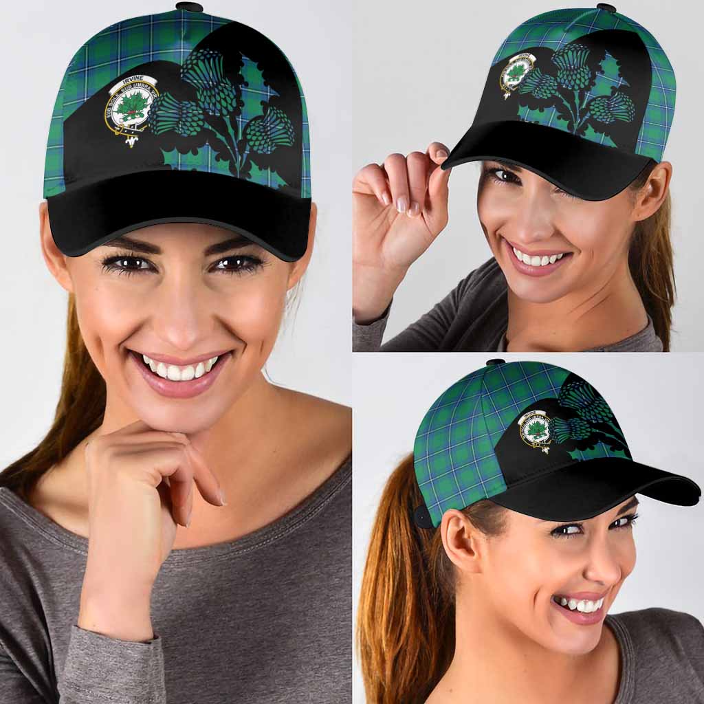 Irvine Tartan Family Crest Classic Cap Scotland Thistle Floral Flag Style