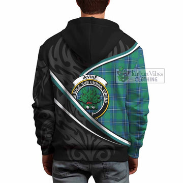 Irvine Tartan Family Crest Hoodie Celtic Scottish Thistle Floral