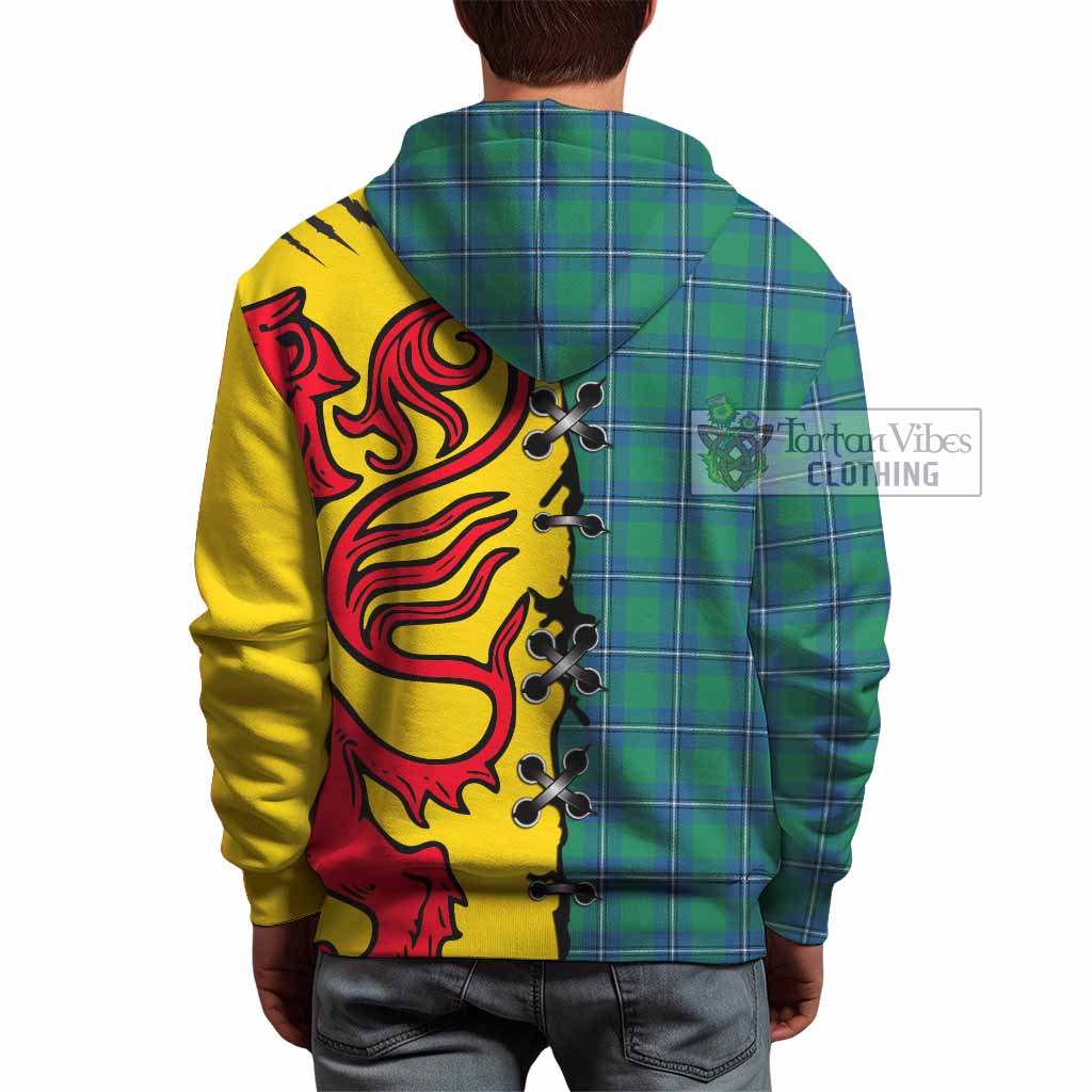 Irvine Tartan Family Crest Hoodie Lion Rampant Honor - Tartan Vibes Clothing