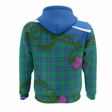 Irvine Tartan Family Crest Hoodie Thistle in Minimalism