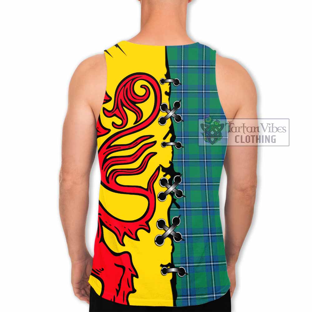 Irvine Tartan Family Crest Men Tank Top Lion Rampant Honor - Tartan Vibes Clothing
