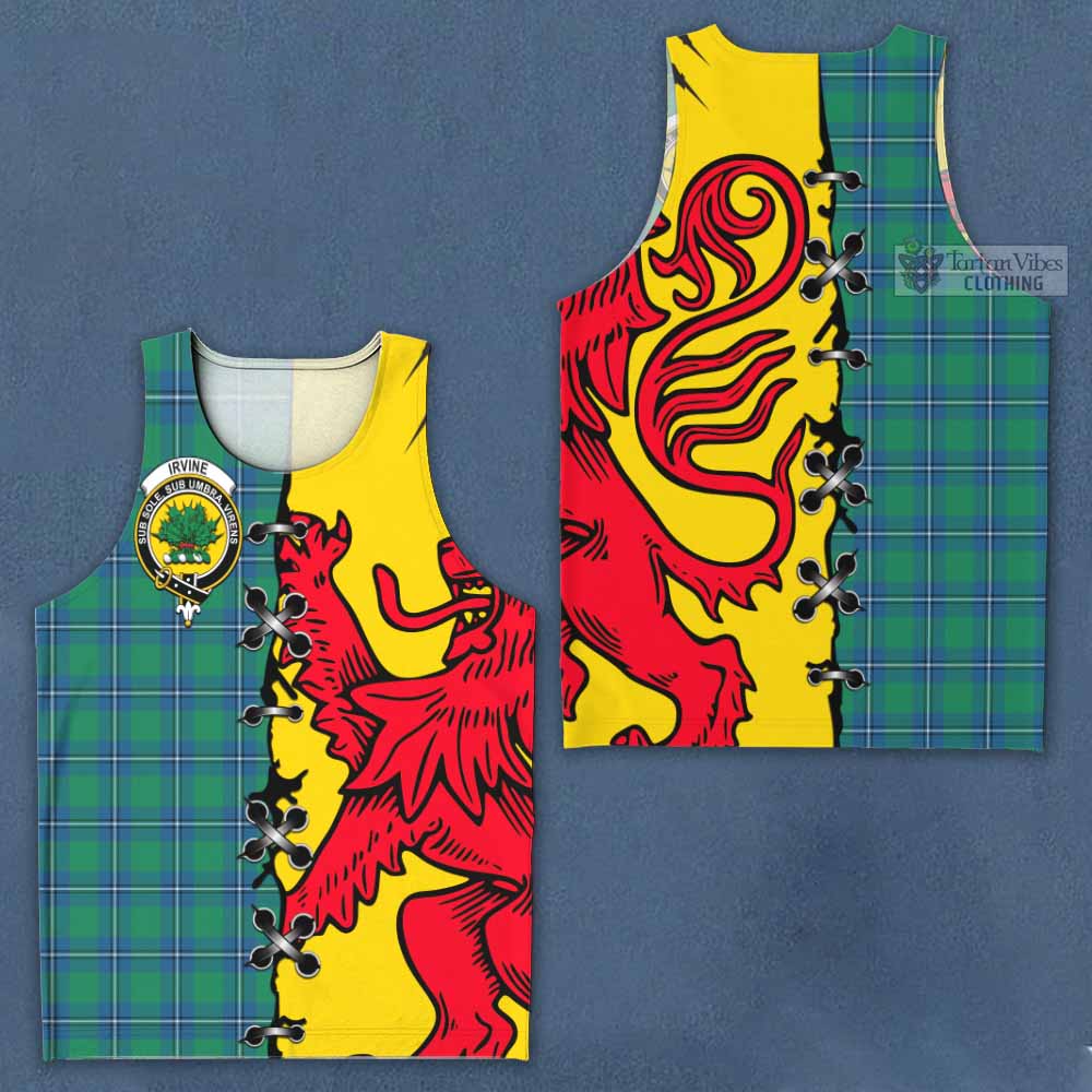Irvine Tartan Family Crest Men Tank Top Lion Rampant Honor - Tartan Vibes Clothing