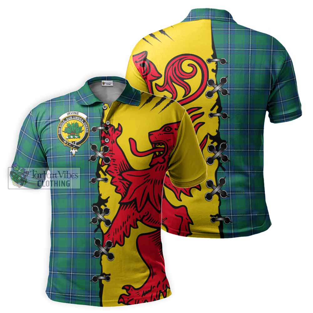 Irvine Tartan Family Crest Polo Shirt Lion Rampant Honor - Tartan Vibes Clothing