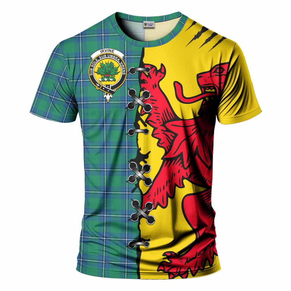 Irvine Tartan Family Crest T-shirt Lion Rampant Honor - Tartan Vibes Clothing