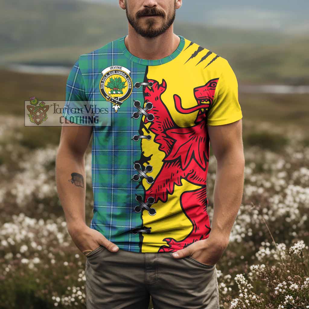 Irvine Tartan Family Crest T-shirt Lion Rampant Honor - Tartan Vibes Clothing