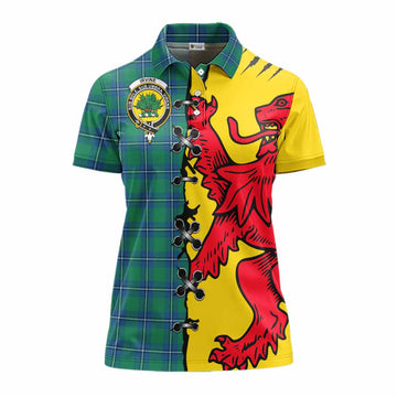 Irvine Tartan Family Crest Women's Polo Shirt Lion Rampant Honor - Tartan Vibes Clothing