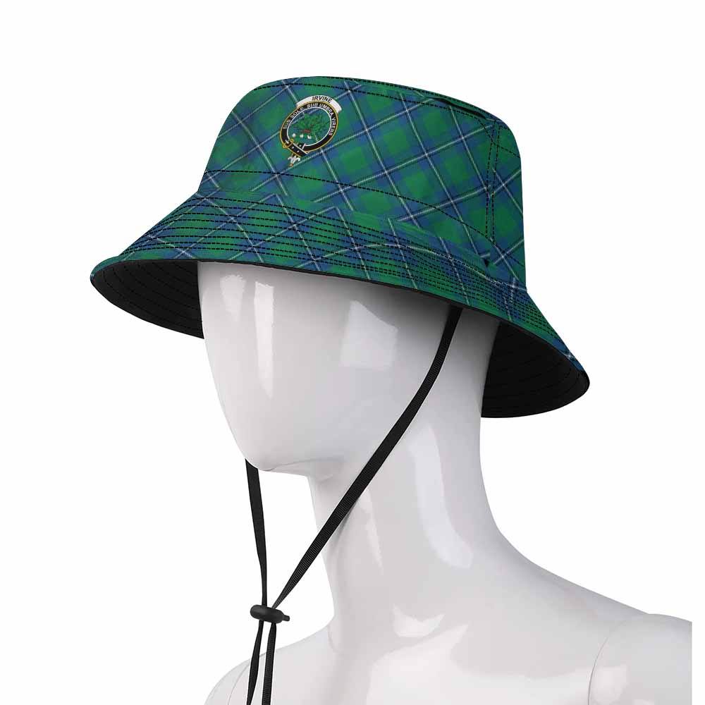 Irvine Tartan Fishing Hat with Family Crest