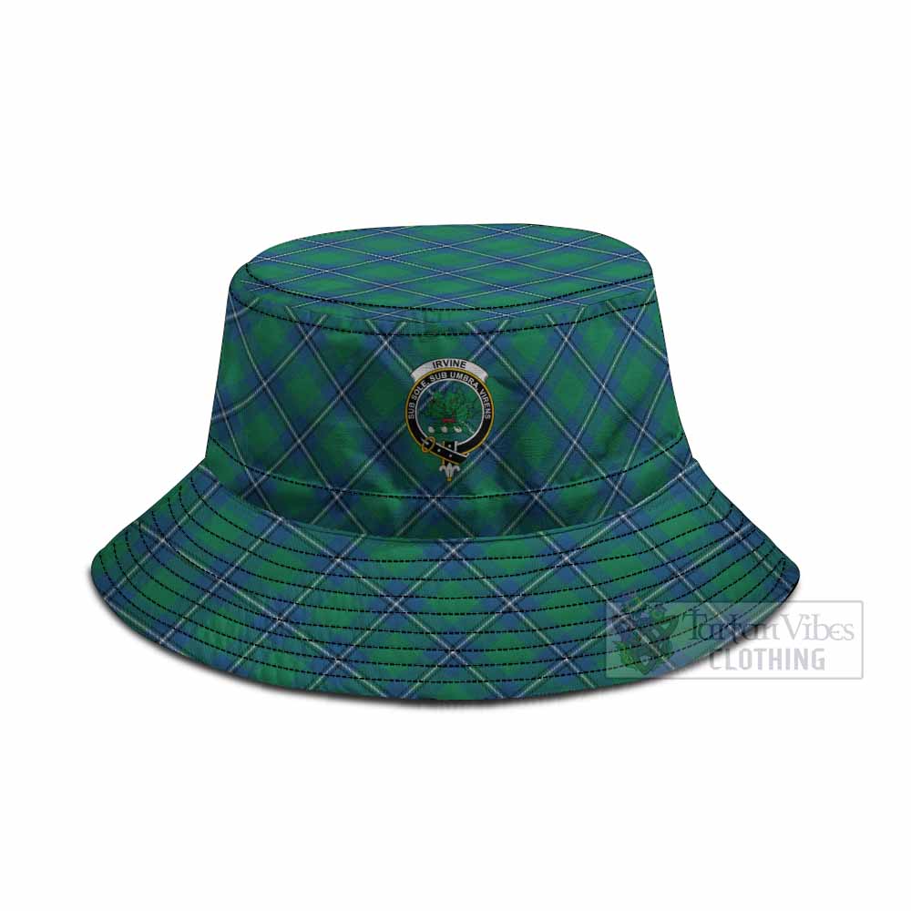 Irvine Tartan Fishing Hat with Family Crest