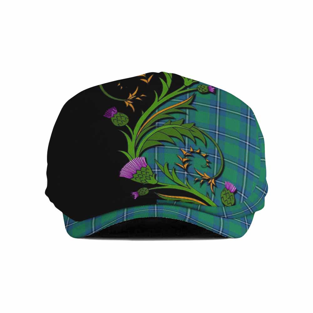 Irvine Tartan Flat Cap, Jeff Cap Scottish Thistle Pride Heritage Art
