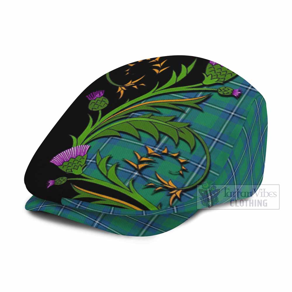 Irvine Tartan Flat Cap, Jeff Cap Scottish Thistle Pride Heritage Art