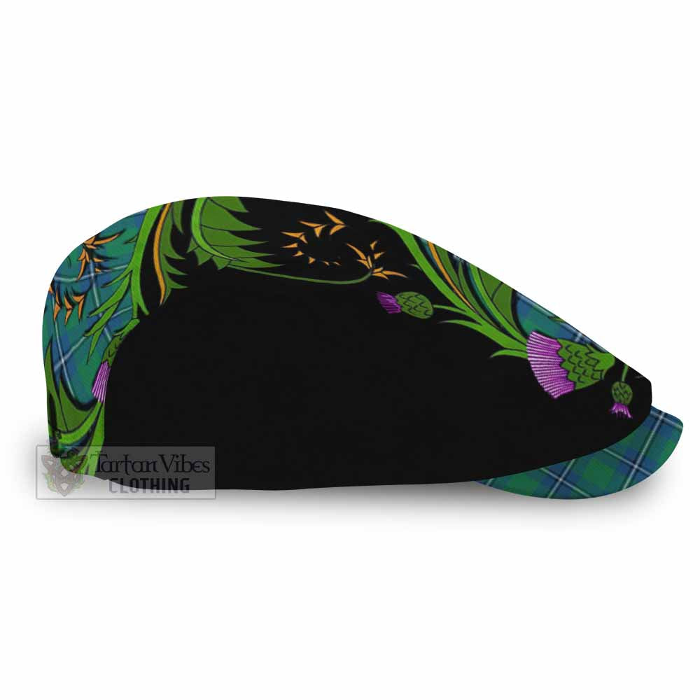 Irvine Tartan Flat Cap, Jeff Cap Scottish Thistle Pride Heritage Art